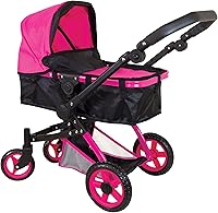 Vista 1 de Lissi Urban Baby Doll Cochecito de bebé, rosa, negro pequeño
