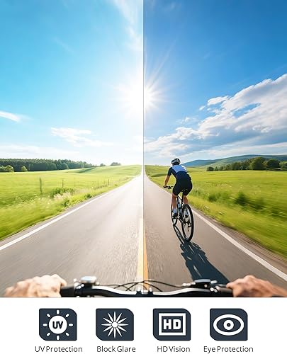 Miniatura 5 de KALIYADI Gafas de sol polarizadas para hombre, lentes de sol polarizadas para ciclismo, gafas de sol deportivas para correr, ciclismo, protección