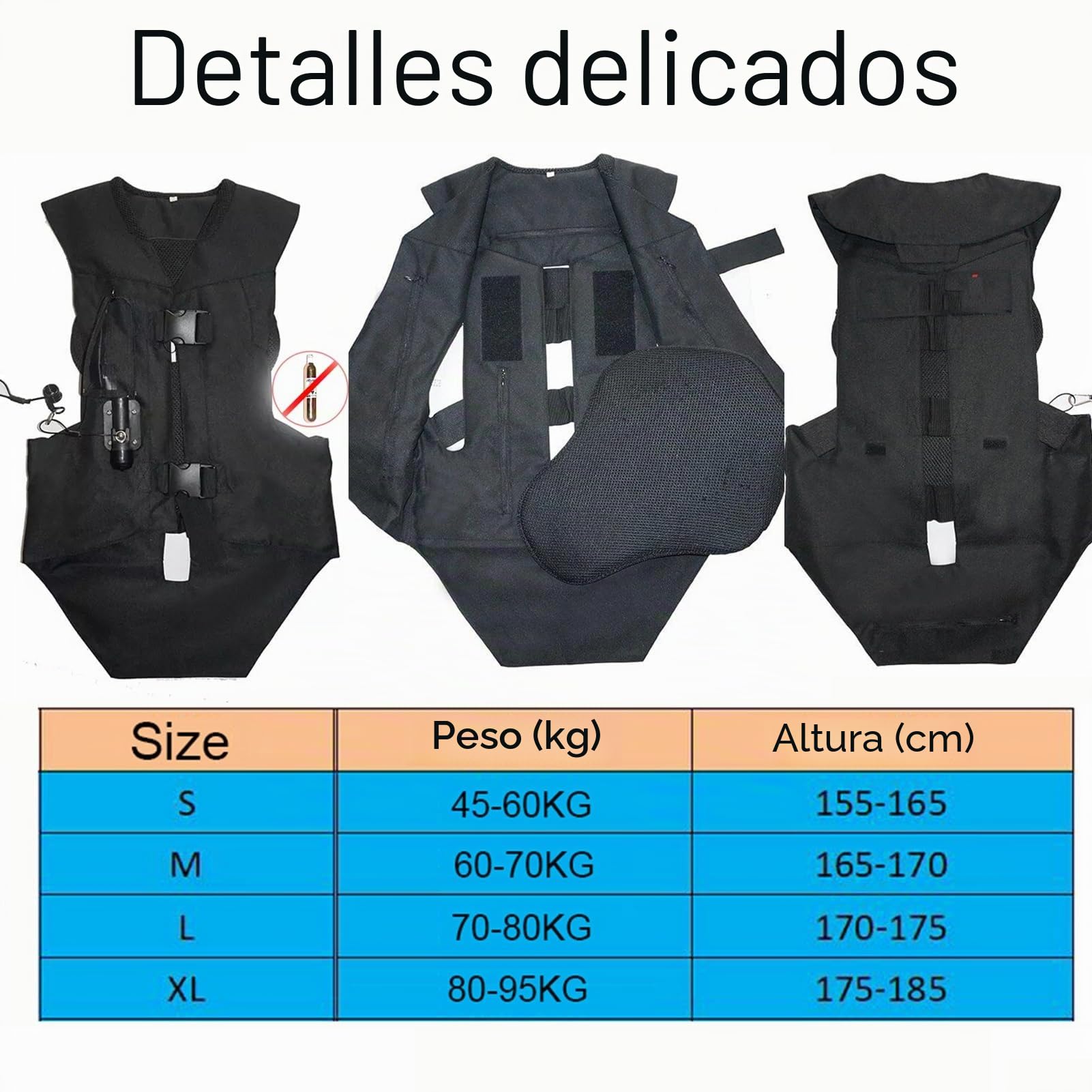 Chaleco De Airbag Ecuestre Adulto Chaleco De Airbag De Montar A Caballo Con Vértebras De Cuello/cola Tamaño Ajustable(S)