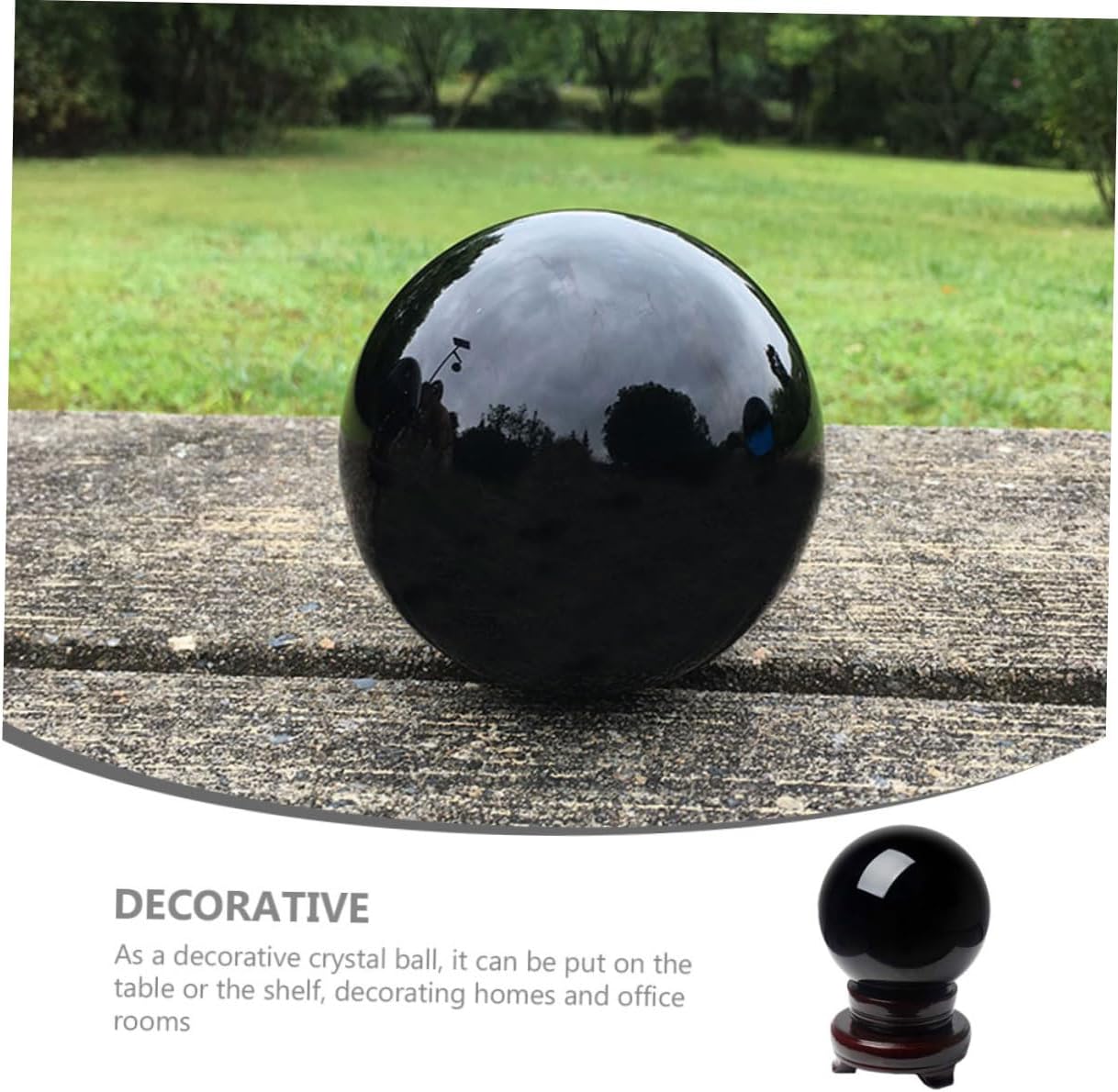 1 Set Decorative Crystal Ball with Stand Crystal Sphere Ornament for Home and Office for Yoga Rooms Meditation Spaces and Stylish Decor Random Color
