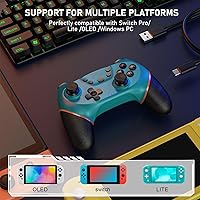 Vista 2 de Controller for Switch, Wireless Pro Controller for Switch 2SwitchSwitch LiteSwitch OLED, Remote Gamepad with Joystick, Adjustable Turbo Vibration