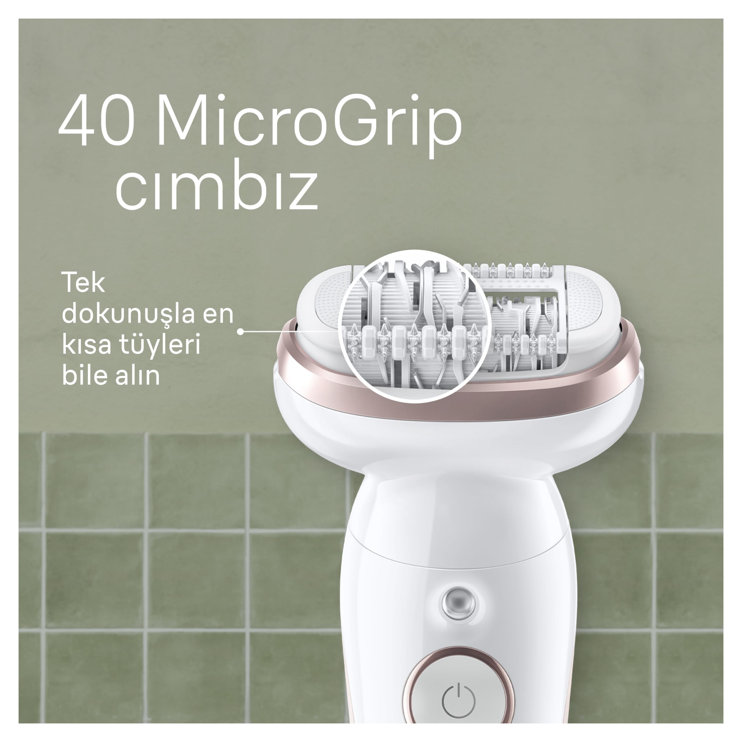 Braun Silk-épil 9 40 pince(s) Or, Blanc