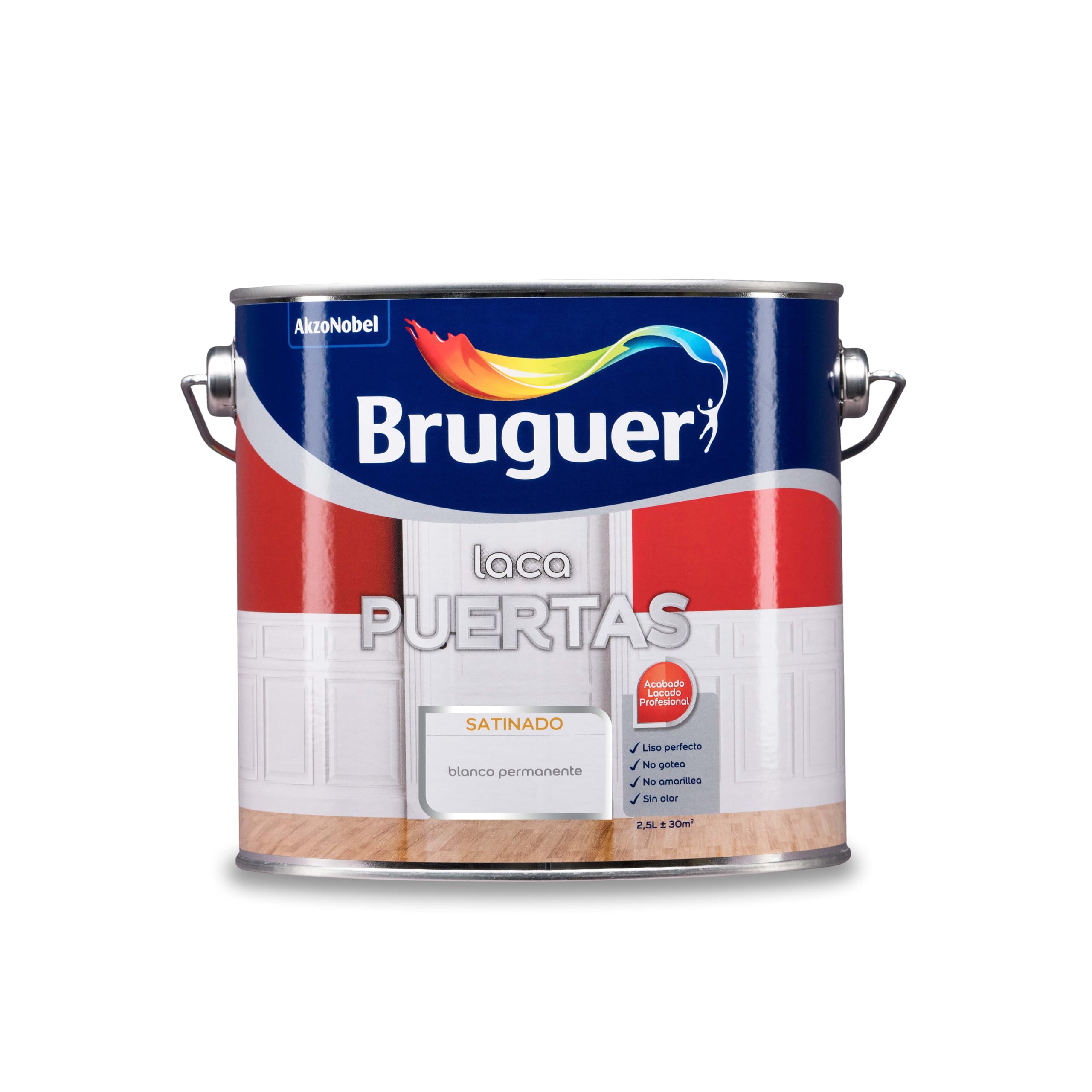 BRUGUER Esmalte Laca Puertas 2,5 L, 8429656032722, Blanco Permanente