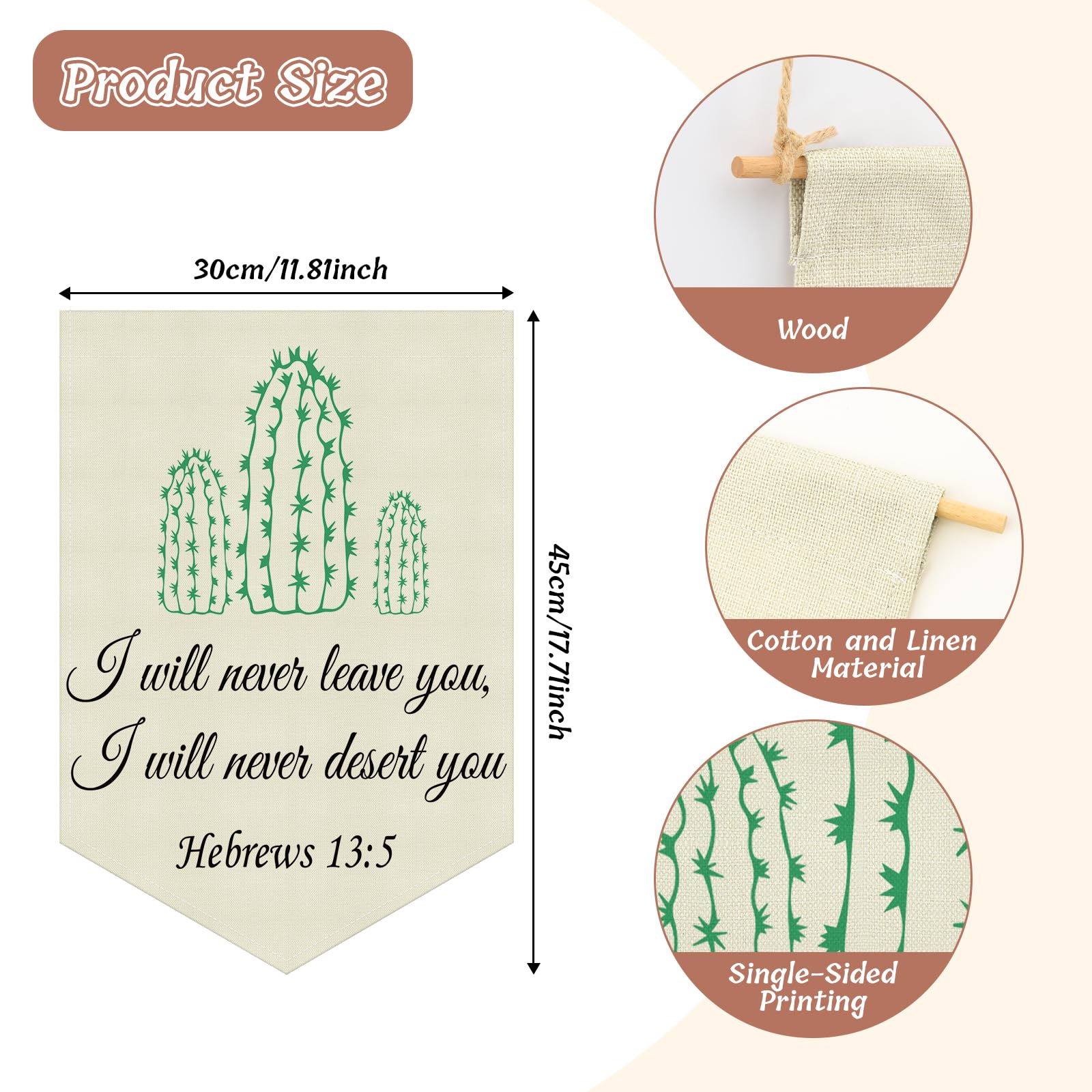 Christian Wall Decor for Home Scripture Wall Hanging Pennant Flag Banner Religious Bible Verse Decor Christian Gifts for Office Kids Room Nursery Playroom Baby Room Kids Christmas Birthday Gifts