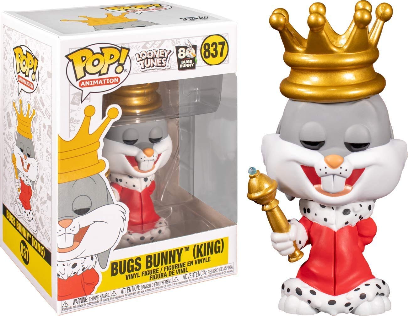 FunkoPop! Animation: Bugs 80th - King Bugs, Multicolor