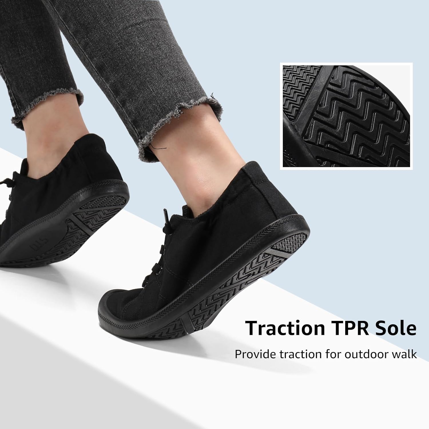 STQ Women Slip On Sneakers, Comfortable Casual Canvas Shoes - Image 8