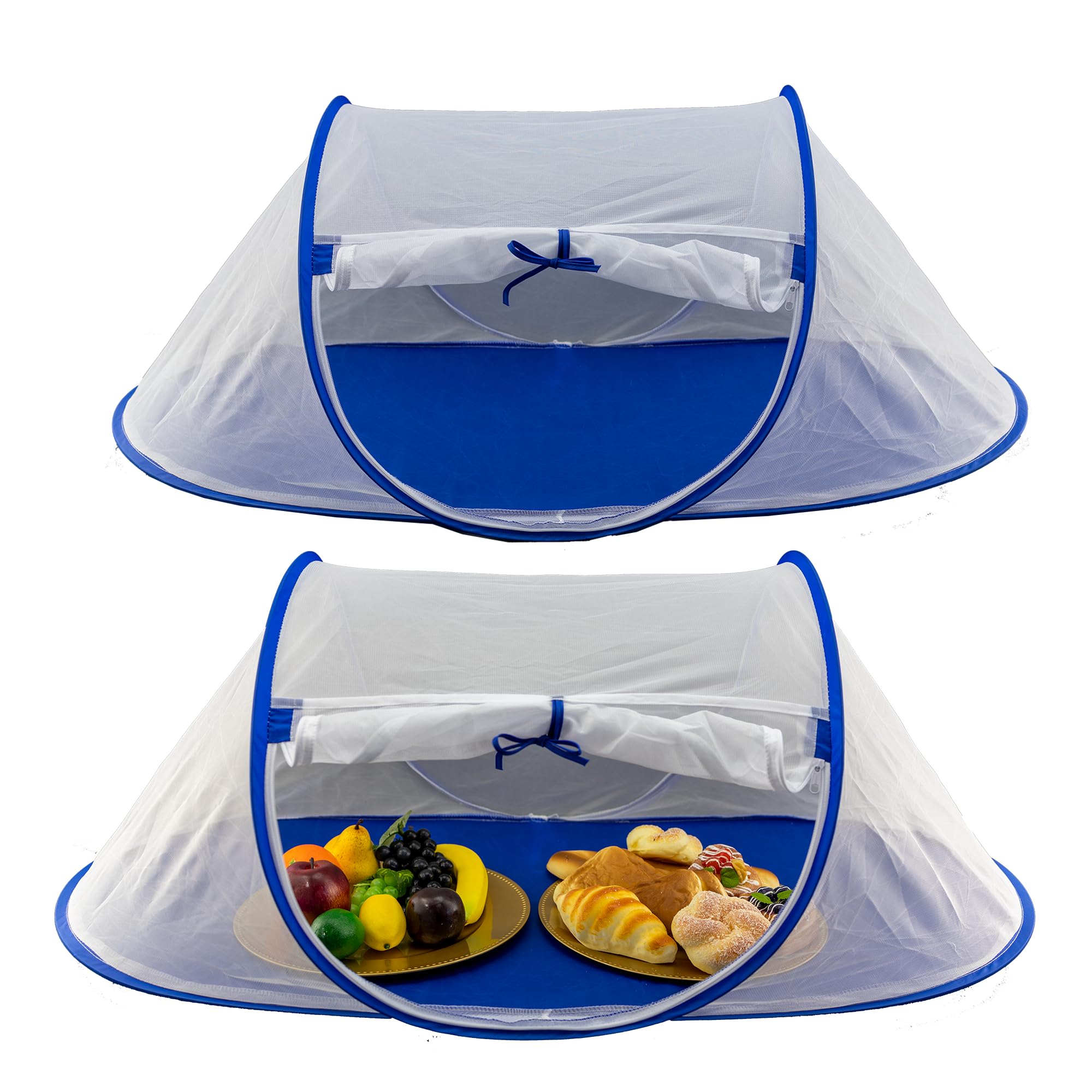 Iconikal Large Folding Mesh Wind-Resistant Food Tent, 43 x 21 inches, 2-Pack, White, Nylon/Polyester-image-18