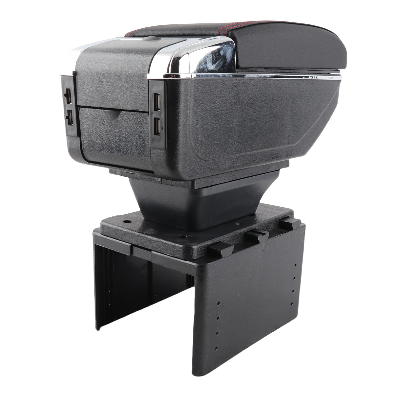 Scatola bracciolo per console centrale KIMISS, contenitore per bracciolo per console centrale auto universale regolabile con interfaccia USB Adatto per la maggior parte delle modalità del veicolo