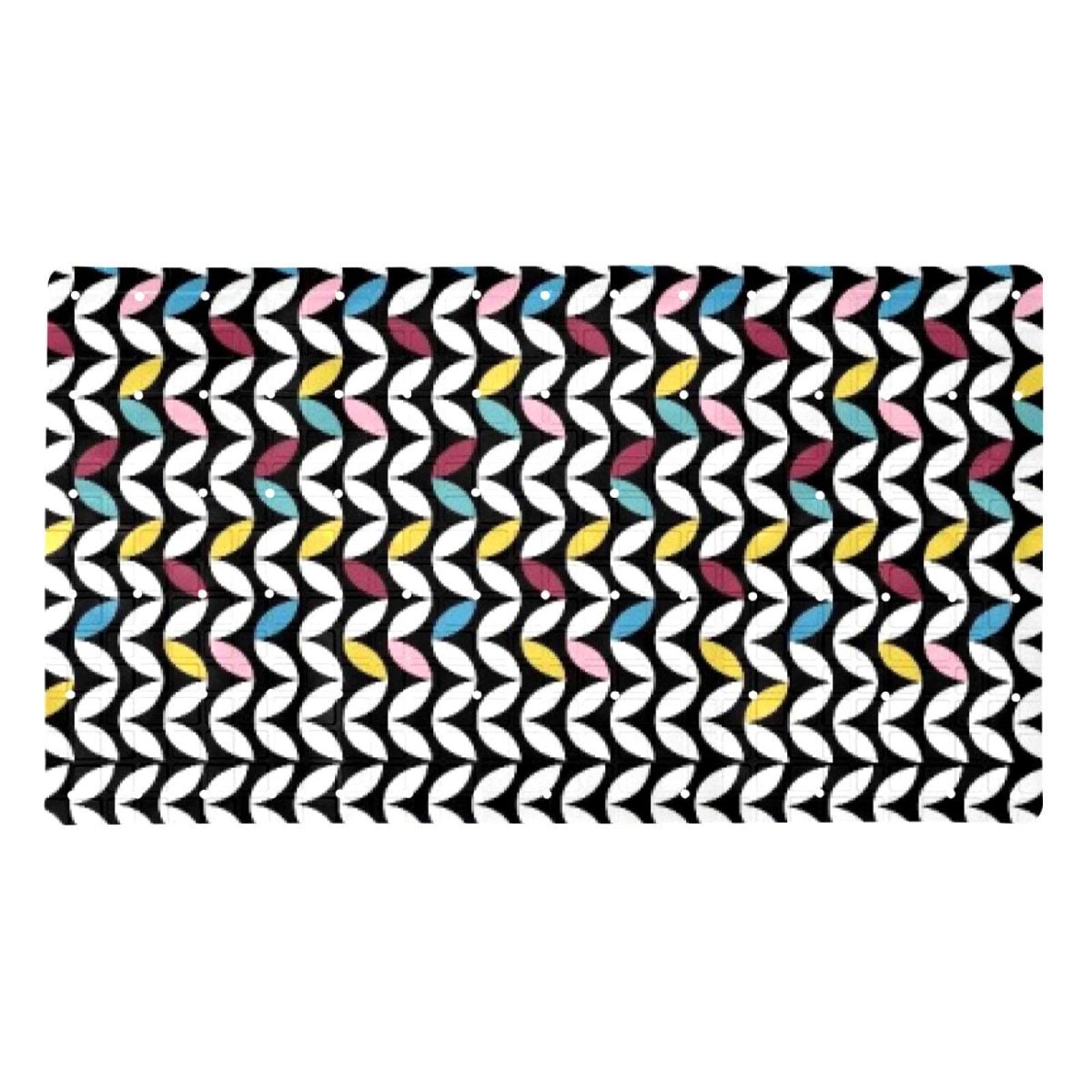 Tapis de baignoire antidérapant sécurisé avec ventouses puissantes et drainage