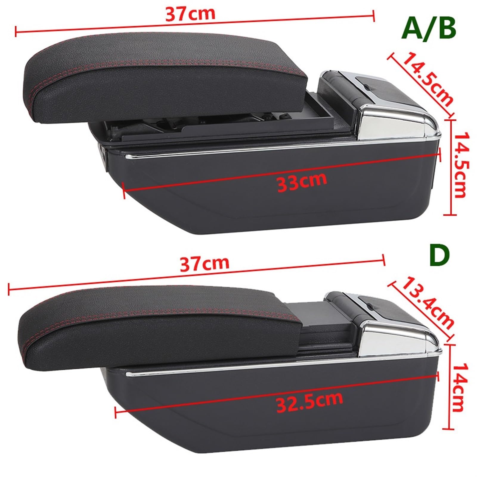 Pasuje do Chevrolet Spark podłokietnik ze schowkiem dla Chevrolet Spark III Aveo T200 schowek w podłokietniku samochodowym części do wnętrza samochodu akcesoria (Material : B2 Black line 7USB)