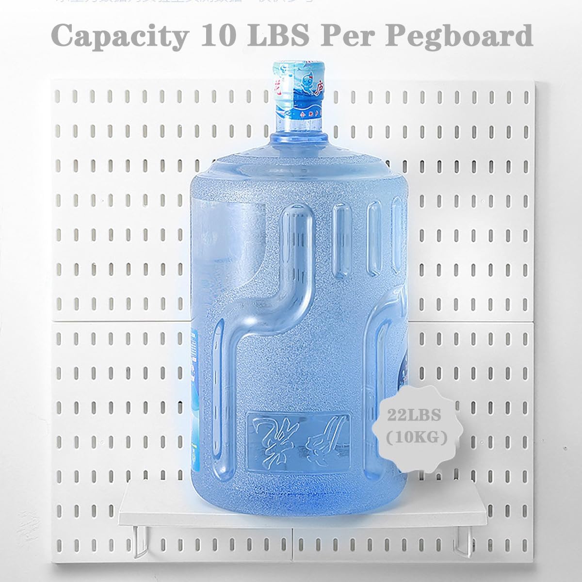 22" x 22" Pegboard Combination Kit, Wall Mounted Storage Set with 4 Pegboards & 14 Accessories Hanging, Woodlike Peg Boards Organizer for Walls Display, Crafts Organization, Kitchen Organizer