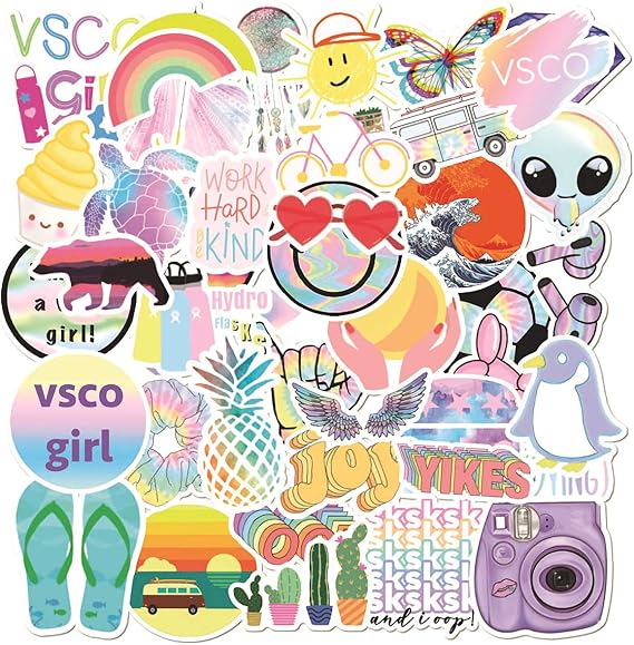 驚きの値段 中古 輸入品 未使用 Cheetah キュートvscoステッカー ハイドロフラスクウォーターボトル用 50 100枚 トレンディでクールなステッカー ティーン用 防水ビニールステ ポイント10倍 Lr Weddings Com