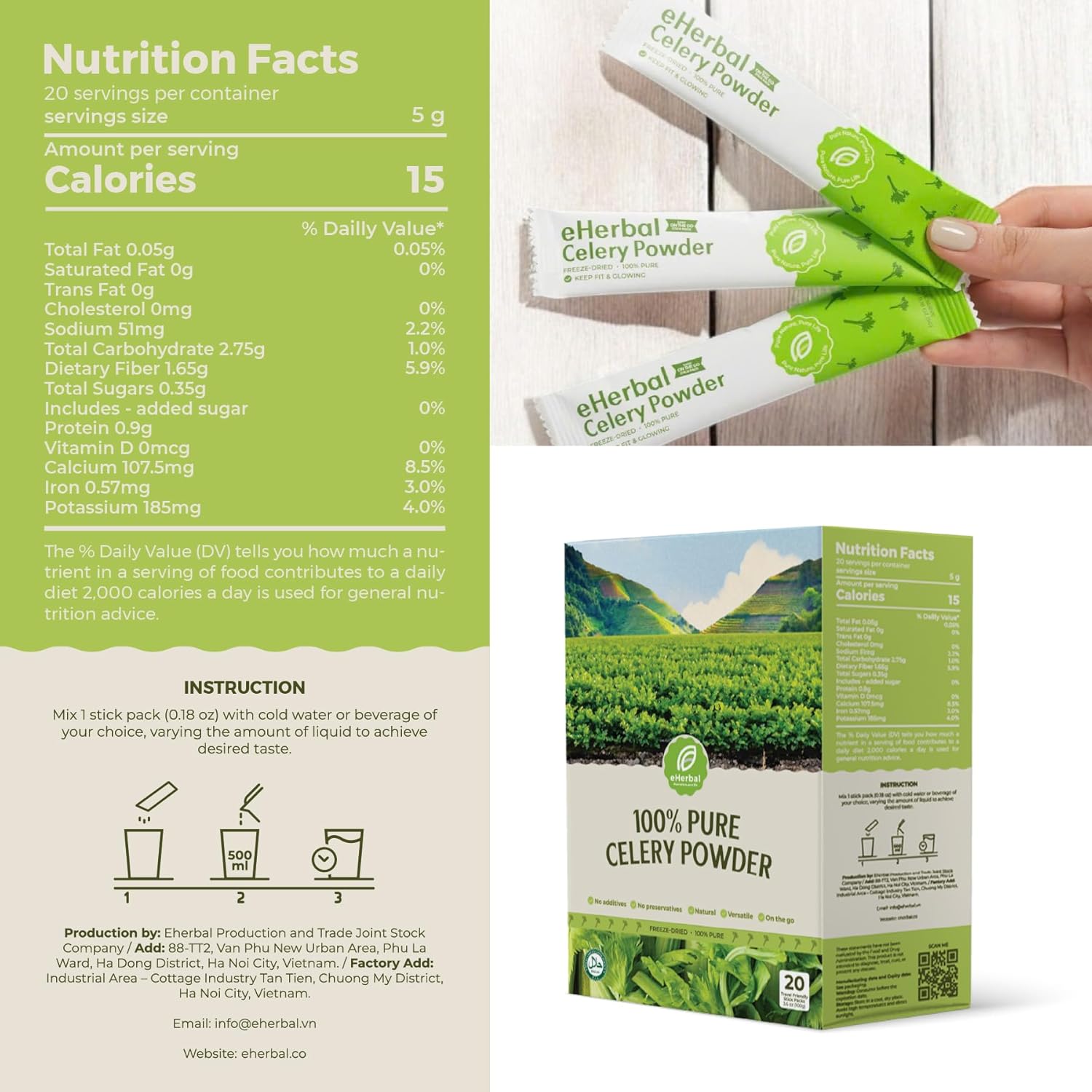 Valentine Special Wellness Duo: eHerbal Beetroot & Celery Powder Pack | 40 Convenient Sticks for Heart Health, Energy & Natural Detox | Non-GMO, 100% Plant-Based Superfood Blend