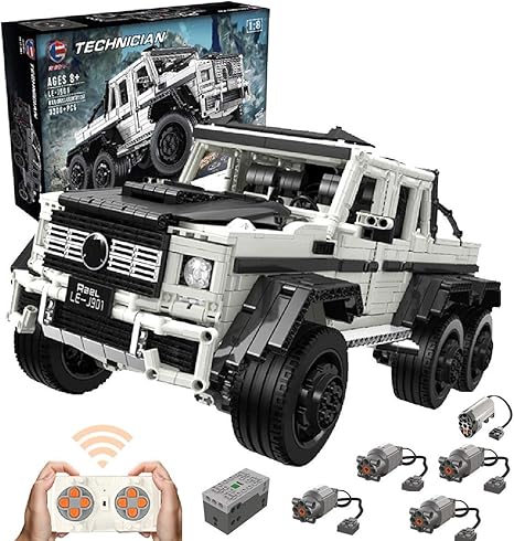 Pexl Technik 6x6 Gelandewagen Bausteine Fur Mercedes G63 Amg Technic Offroad Lkw Modell Mit 2 4g Fernbedienung Und 5 Motoren 3300 Klemmbausteine Kompatibel Mit Lego Technic Amazon De Spielzeug