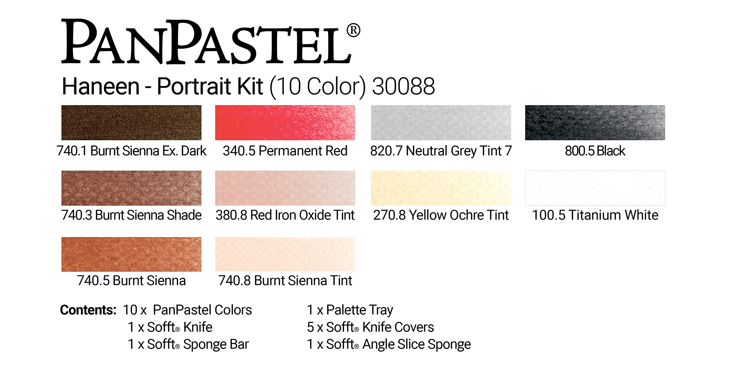 Panpastel 30088 Honey Portrait Set, 10 Colori Set 318448