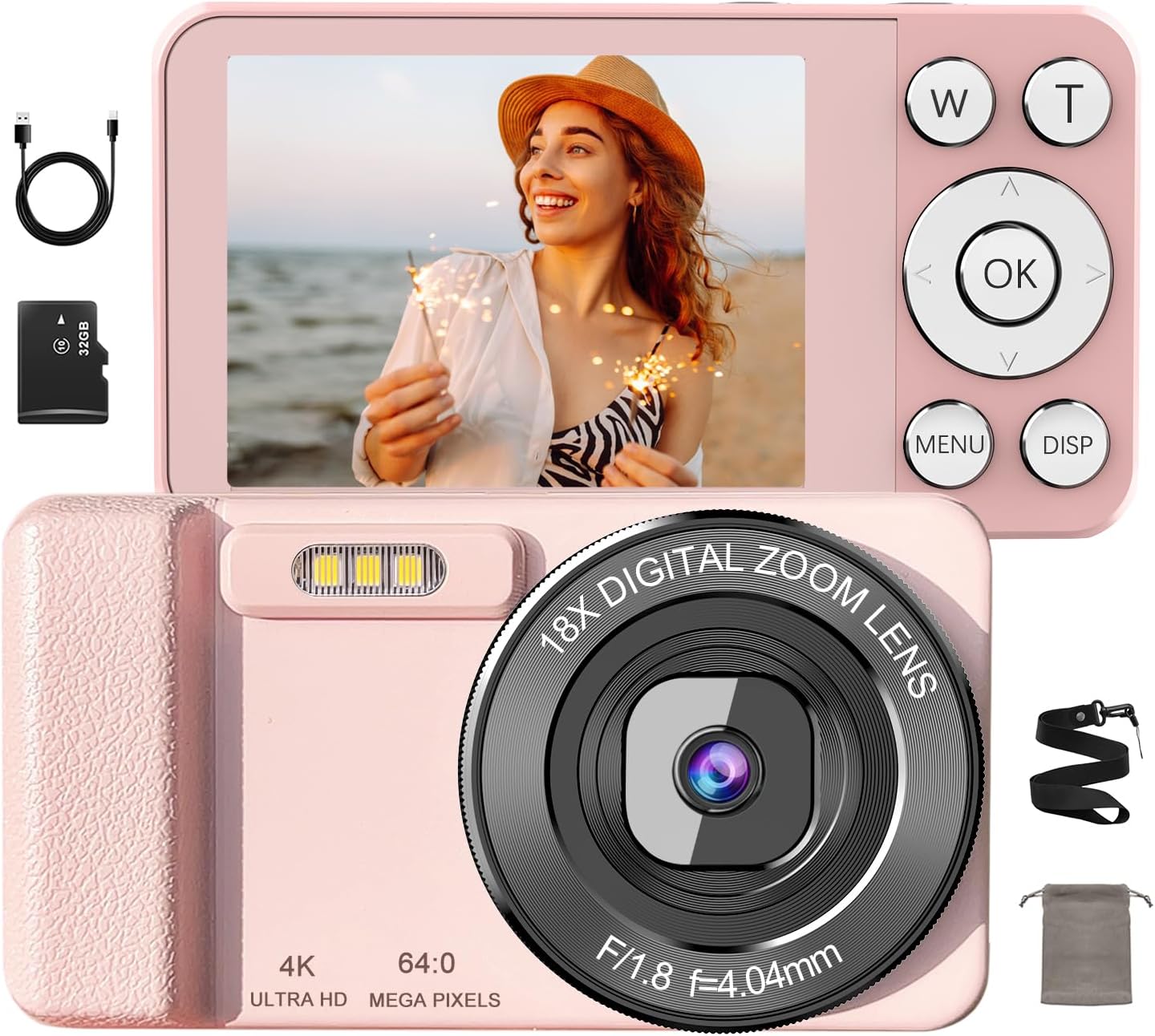 2025年新モデル-初心者向け】デジタルカメラ 4K デジカメ 6400万画素