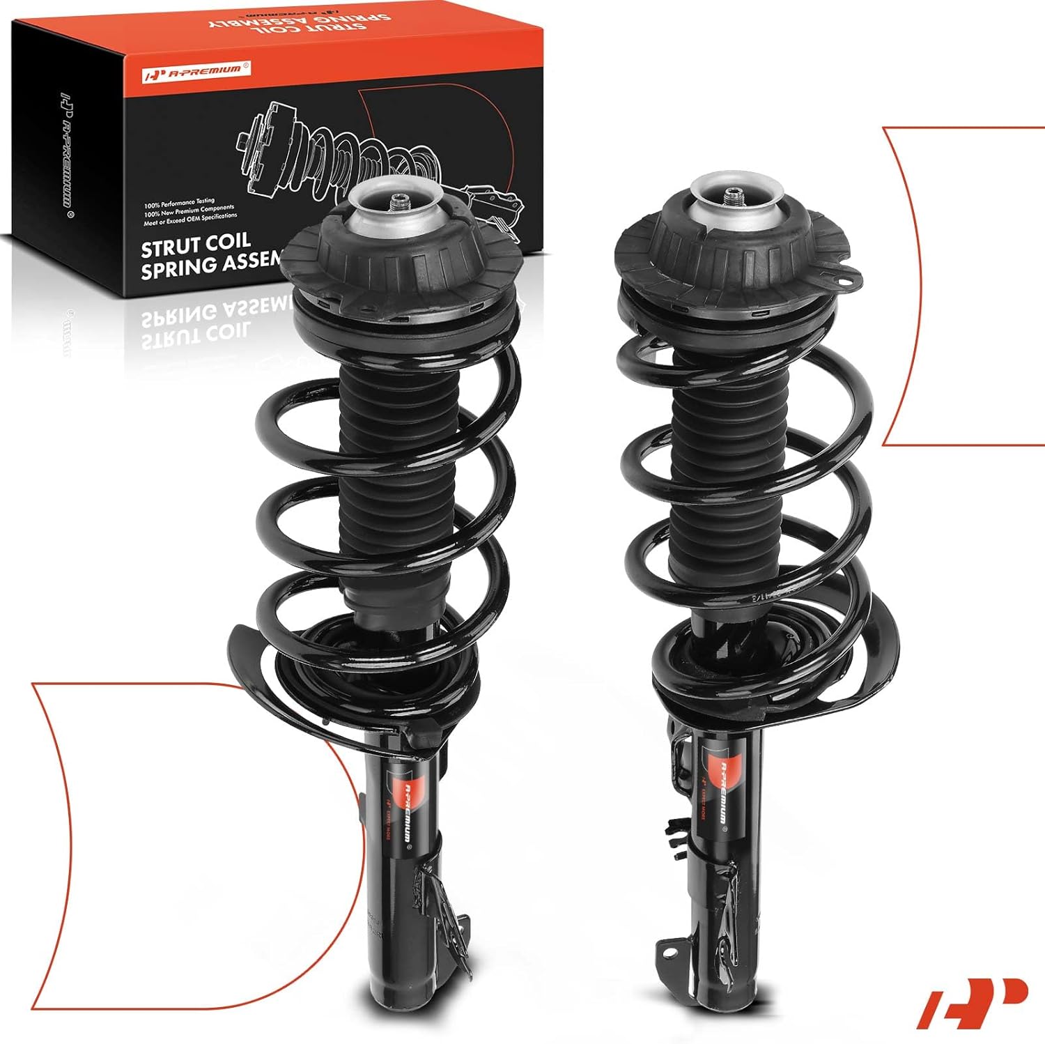 A-Premium Front Struts Compatible with Jeep Cherokee [AWD] 2014-2023, KL Series, w/o Off Road Susp - 2x Replacement Suspension Complete Strut Assembly Shock with Coil Spring