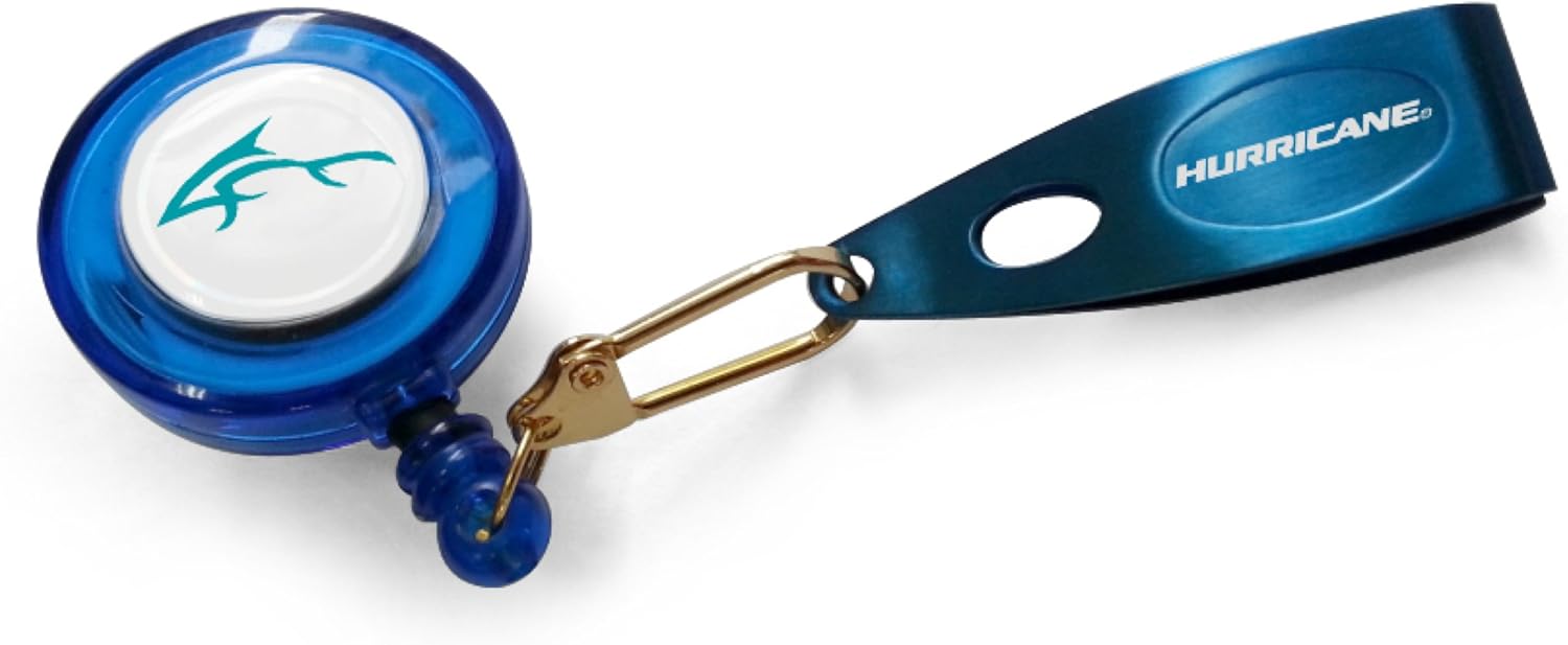 Hurricane Anodized Aluminum Alloy Line Clipper with retractable reel