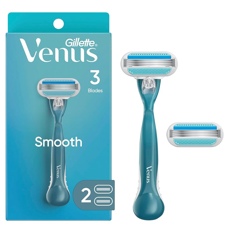 Gillette Venus Smooth Barbeador com cabo reutilizável e 2 refis de 3 lâminas