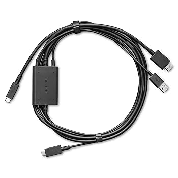 Wacom One 3 in 1 Cable for Wacom One 12 and 13 Touch,Black