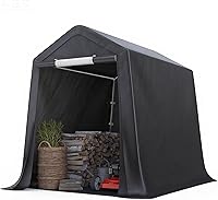 Vista 10 de Advance Outdoor 10x10 pies Toldo portátil para patio al aire libre, cobertizo de almacenamiento resistente con 2 puertas enrollables con cierre