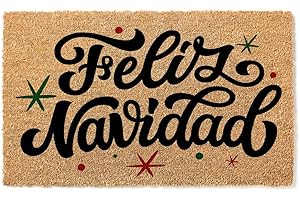 Christmas Mat for Front Door: Feliz Navidad Doormat