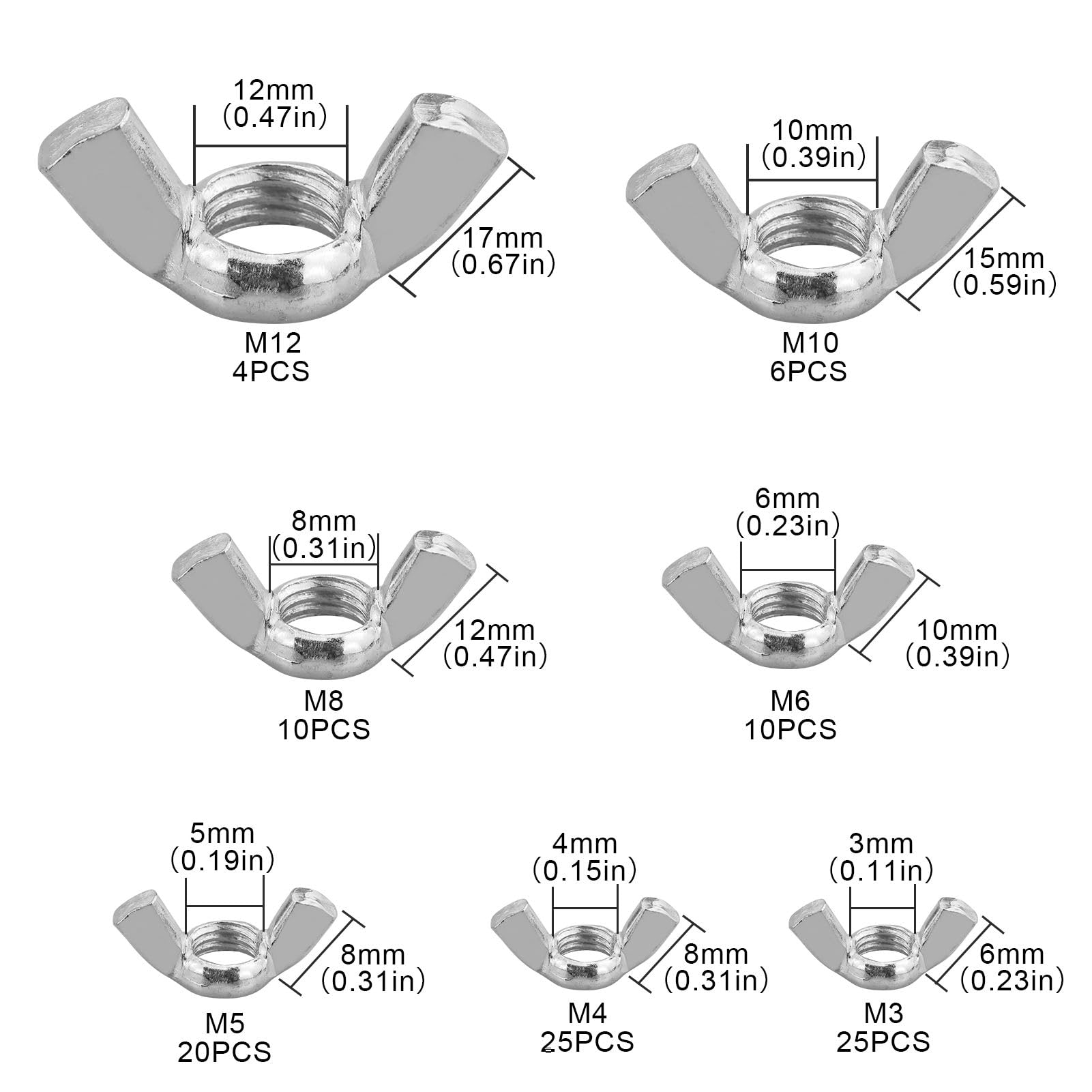 50 Dadi A T In Acciaio Zincato - Filettatura M4, M5, M6, M8 Per Profili In Alluminio, Argento - Foto 8