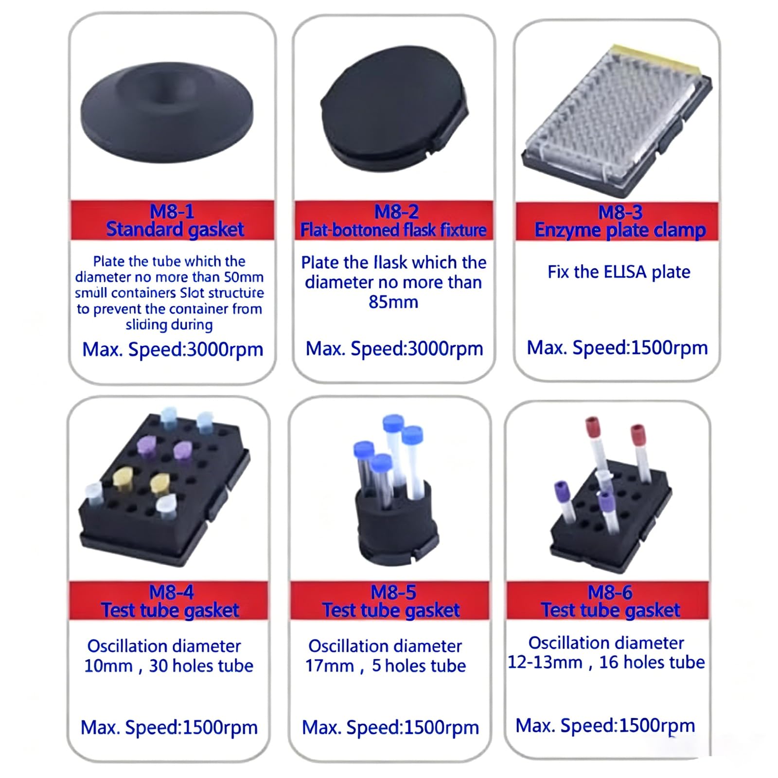 Mezclador Vórtex Multitubos, Agitador De Laboratorio Digital De 200 A 3000 Rpm Con Motor Sin Escobillas Y Temporizador, 6 Módulos De Espuma Intercambiables Para Tubos De Ensayo, Matraces, Placas