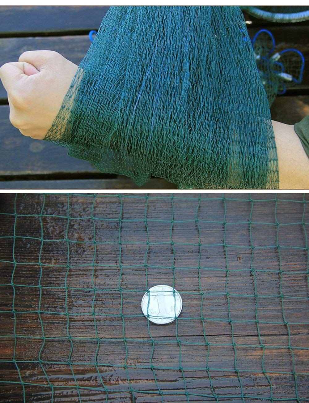 Red De Pesca Transparente Red De Pesca Tiro A Mano Línea De Llanta Rotativa Línea De Pesca con Trampa De Cebo Plegable Red De Peces De Varios Tamaños Opcional