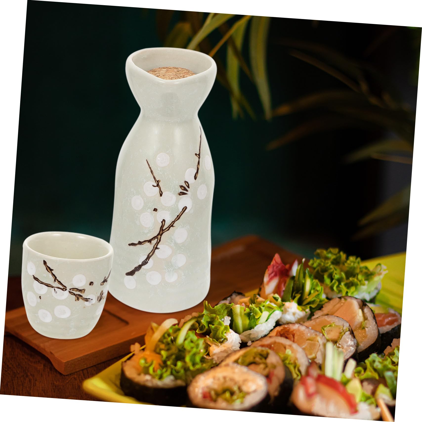 Alipis Kit de Tasse à Saké en Céramique Style Japonerie, 1 Set