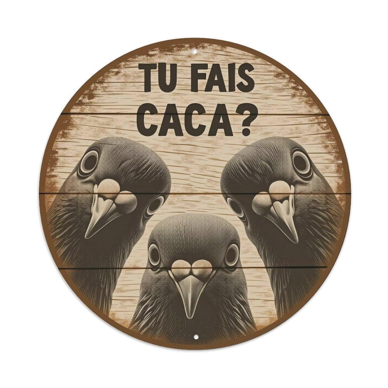 Three Birds Metal Tin Sign
