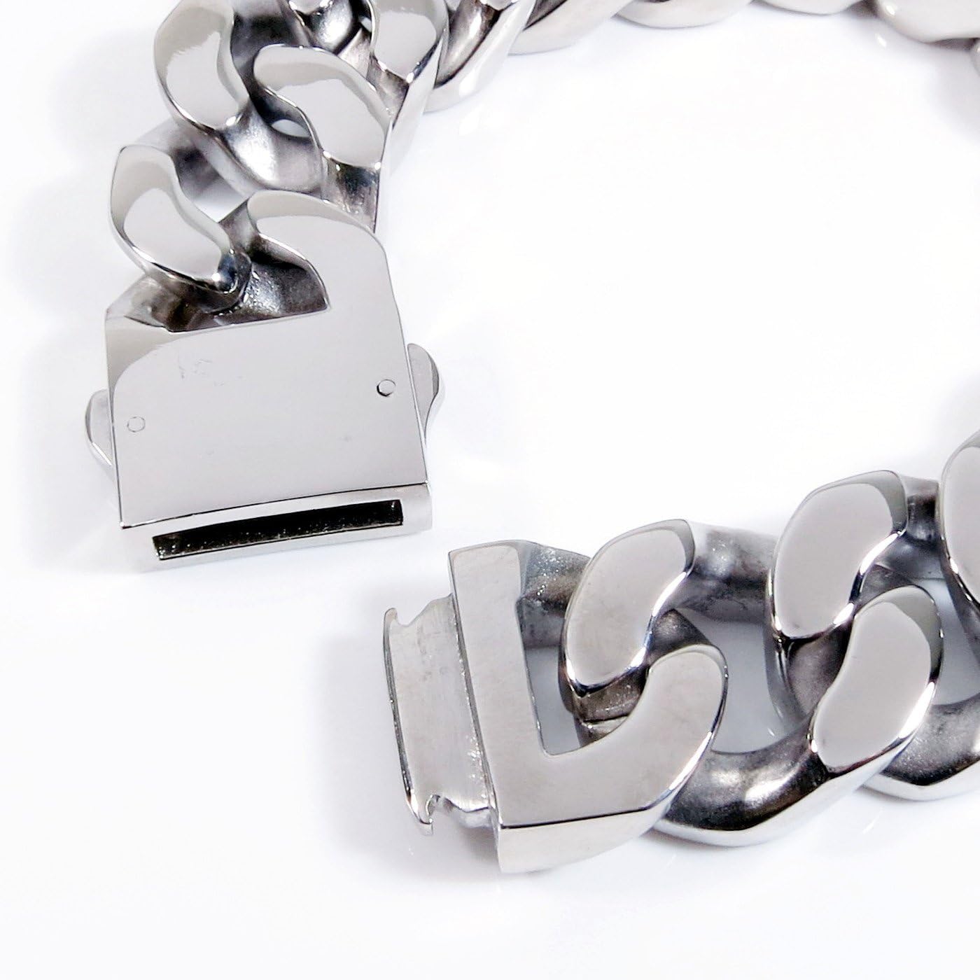 Steelmeup Stainless Steel Huge Heavy Polish Men Curb Chain Bracelet 20mm 8.5 inch - Image 2