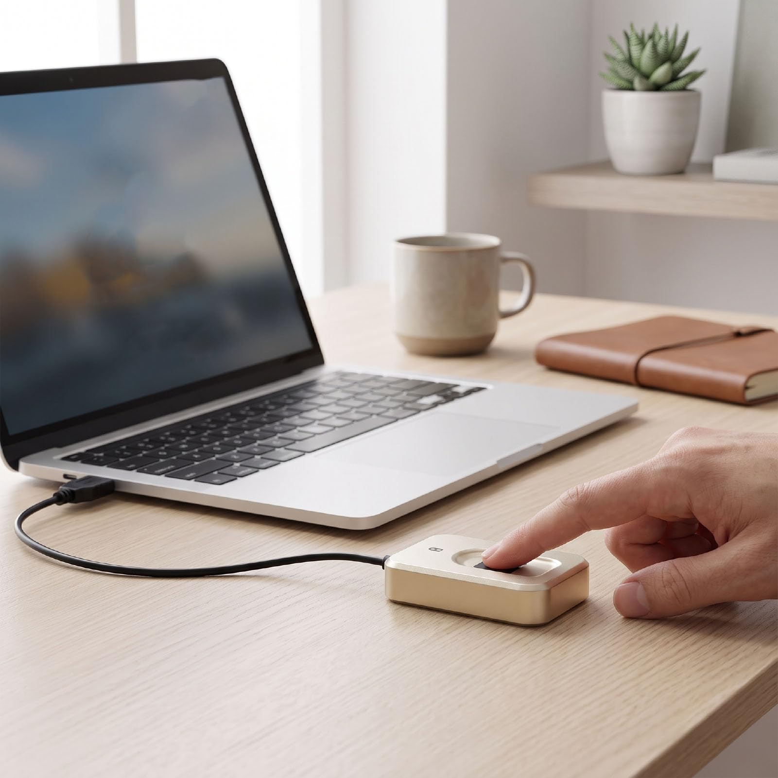 Fabater Lettore di Impronte Digitali USB per Wins 10/11, Hello