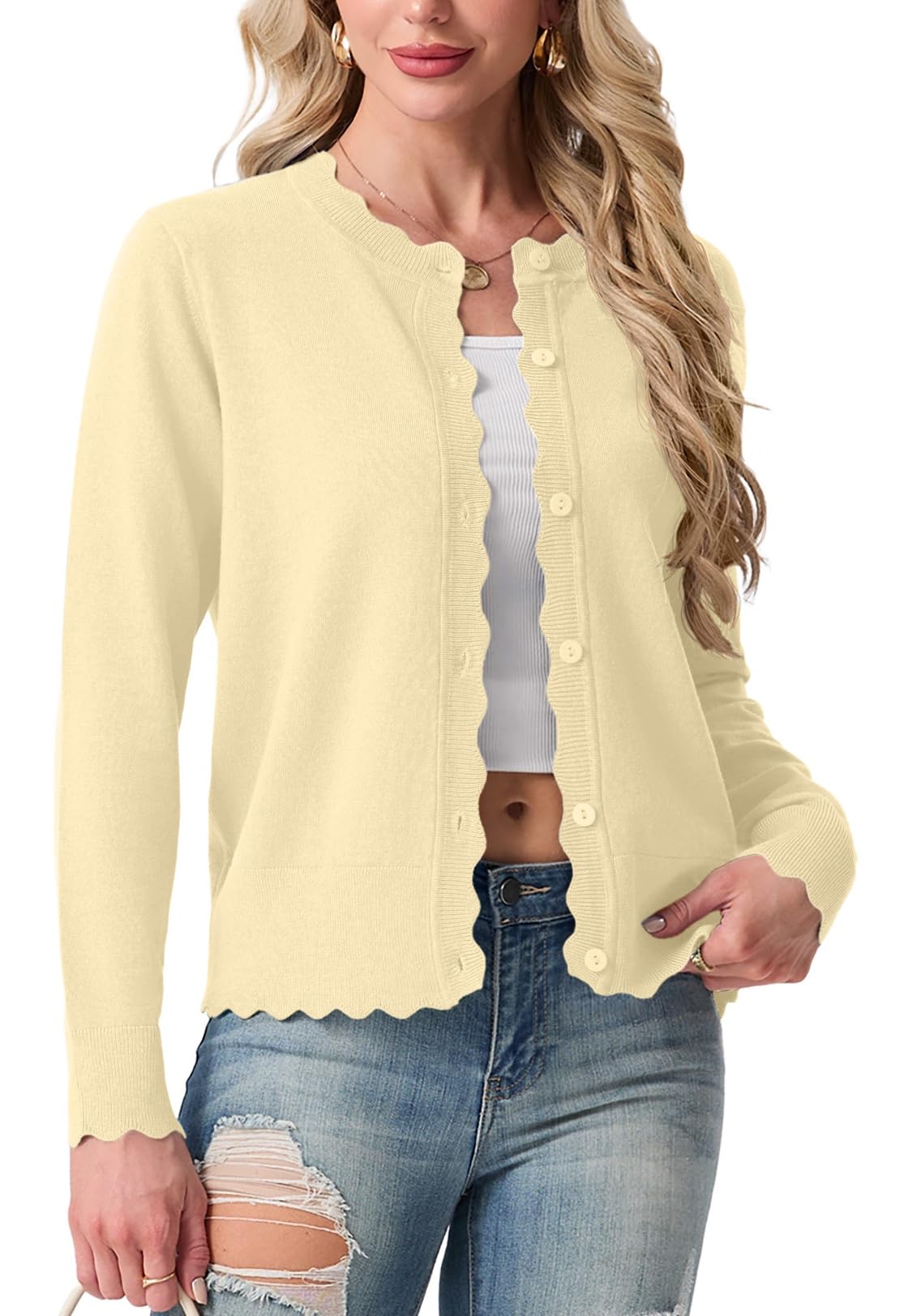 GRECERELLE Knit Cardigan Sweaters for Women