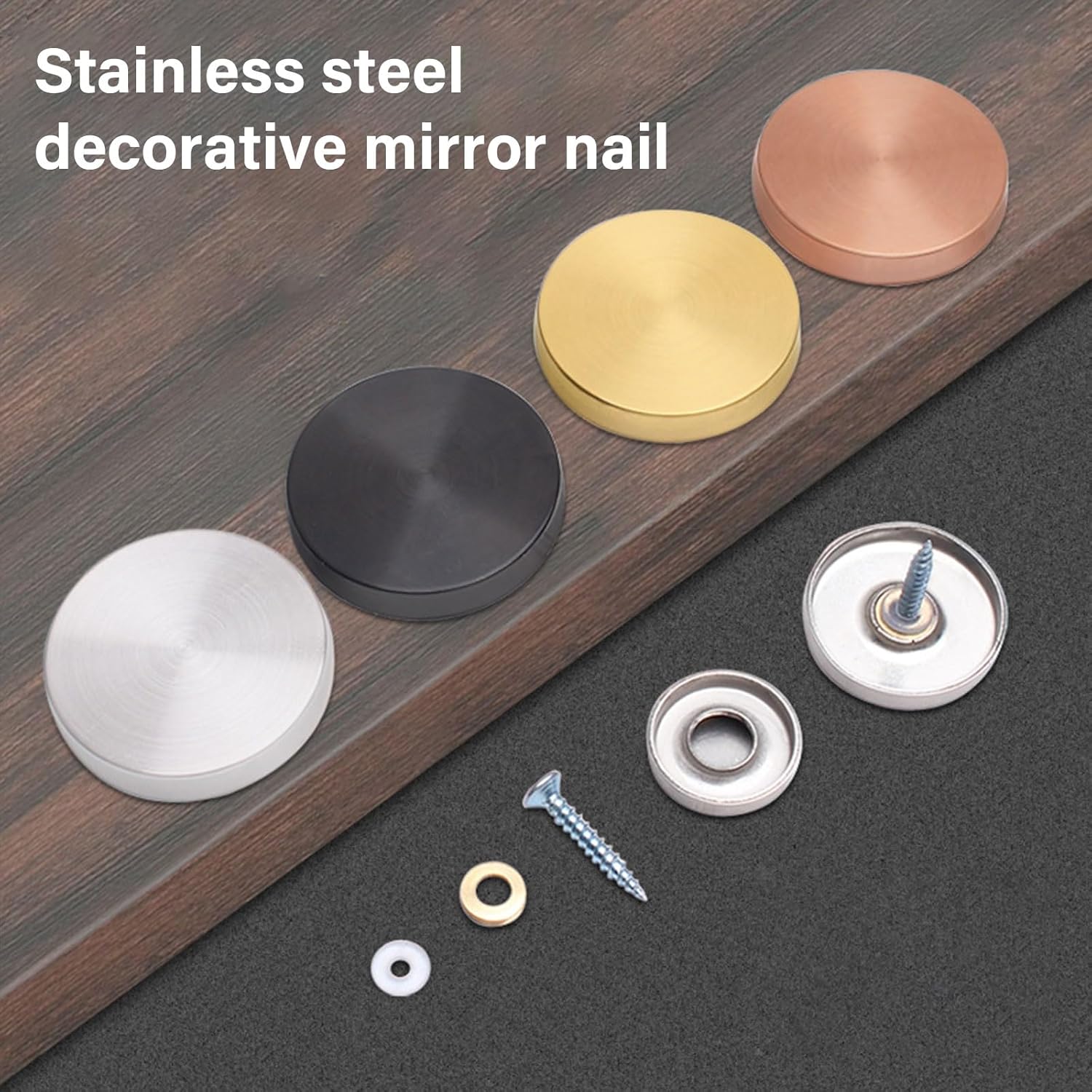 40pcs Steel Screw Covers Caps Art Panel Fixings Home Decors For Decorative Use In Bathrooms Kitchens & Craft Projects