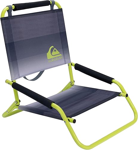 Quiksilver Silla de playa baja, silla plegable ligera, sillas portátiles y duraderas para playa, patio, silla de campamento o eventos deportivos con