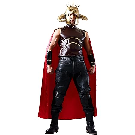 Amazon Party City 北斗の拳公式コスチューム コスプレ ラオウ メンズ 赤 茶 コスプレ 仮装 通販