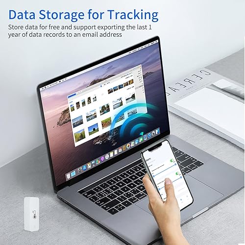 Miniatura 5 de eMylo Sensor de termómetro higrómetro Bluetooth, sensor inalámbrico de humedad y temperatura Bluetooth 5.0 con notificación de aplicación, datos de