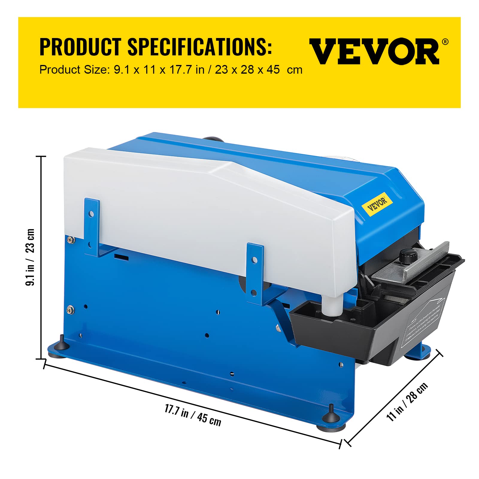 VEVOR Dévidoir de Ruban Adhésif Gommé Réglable Max. 100x10 cm Distributeur Manuel Bande Gommée en Acier au Carbone Humecteur pour Bande Gommée Ajout Automatique d'Eau Emballage Carton Bureau Atelier