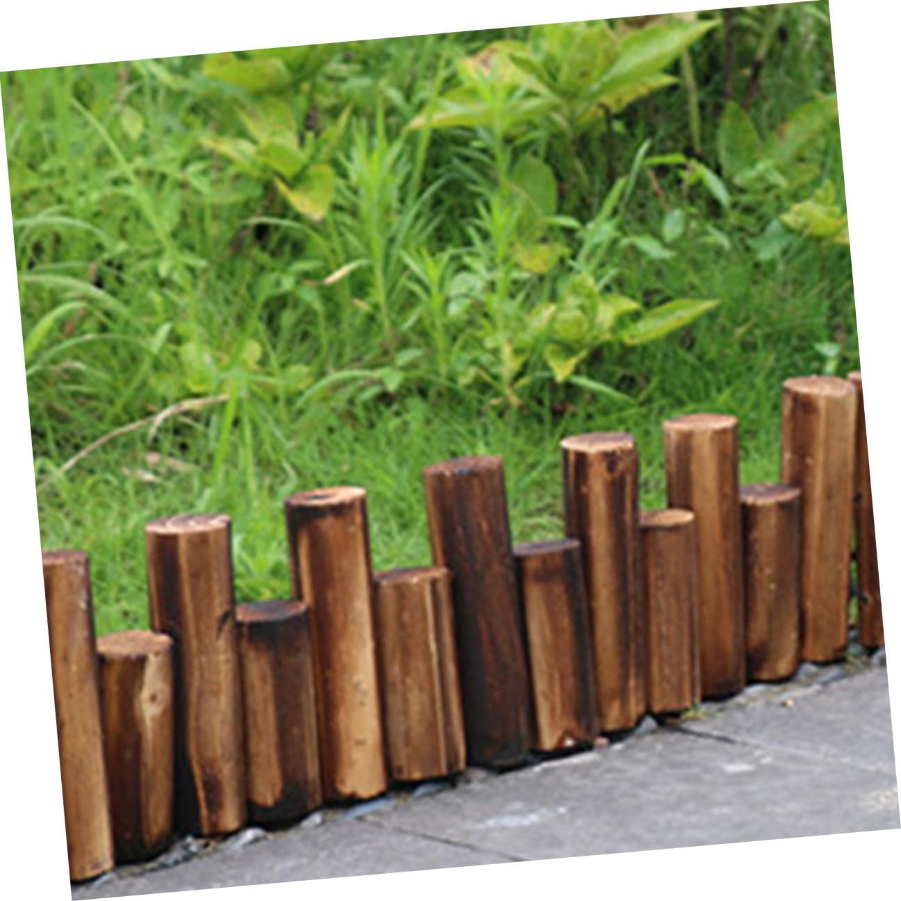 NUOBESTY Wood Decorative Fence Panel Outdoor Garden Border Fence for Flowerbed Lawn Edging Decor for Backyard Patio Landscape