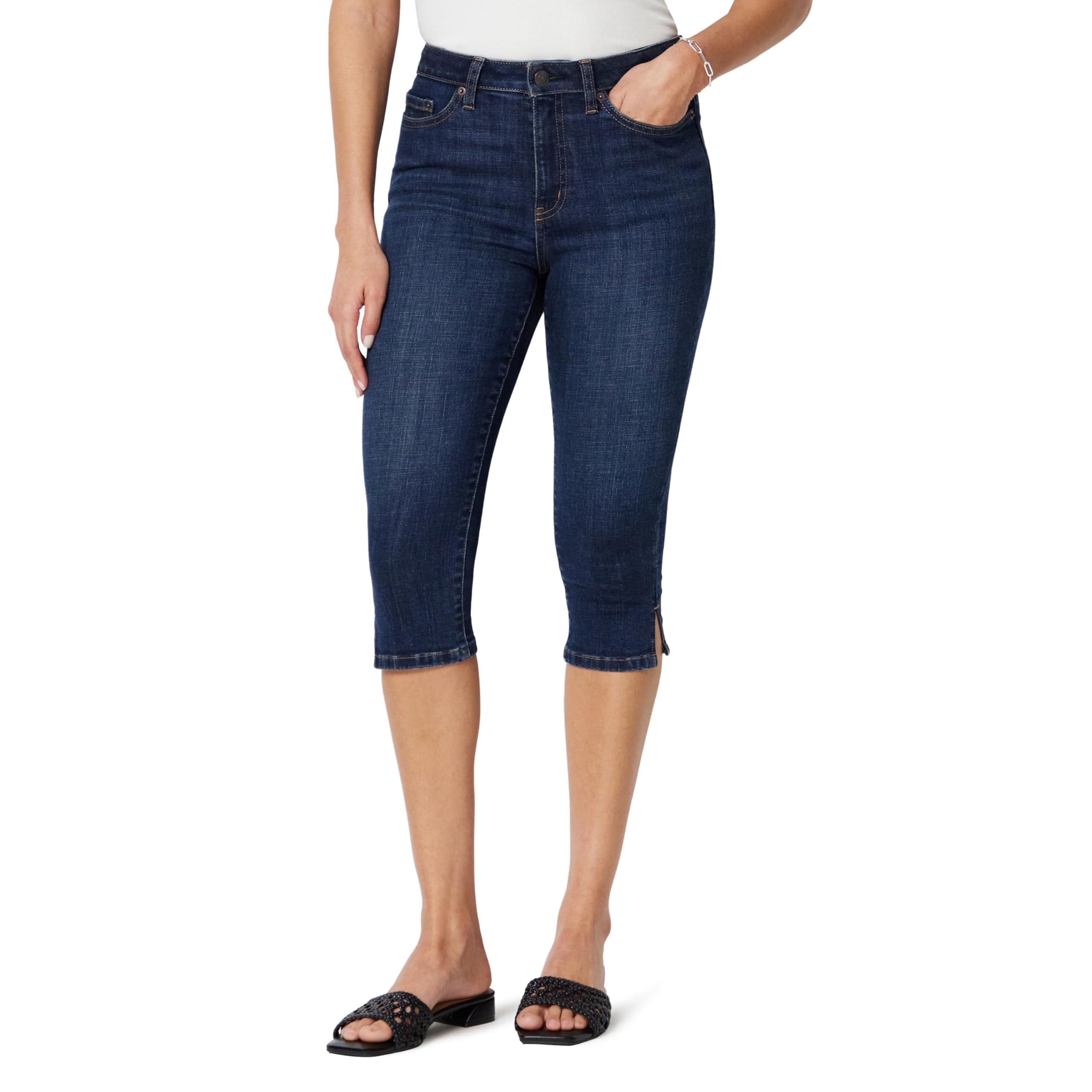 Amazon Essentials Vaqueros Tobilleros de Talle Alto Mujer
