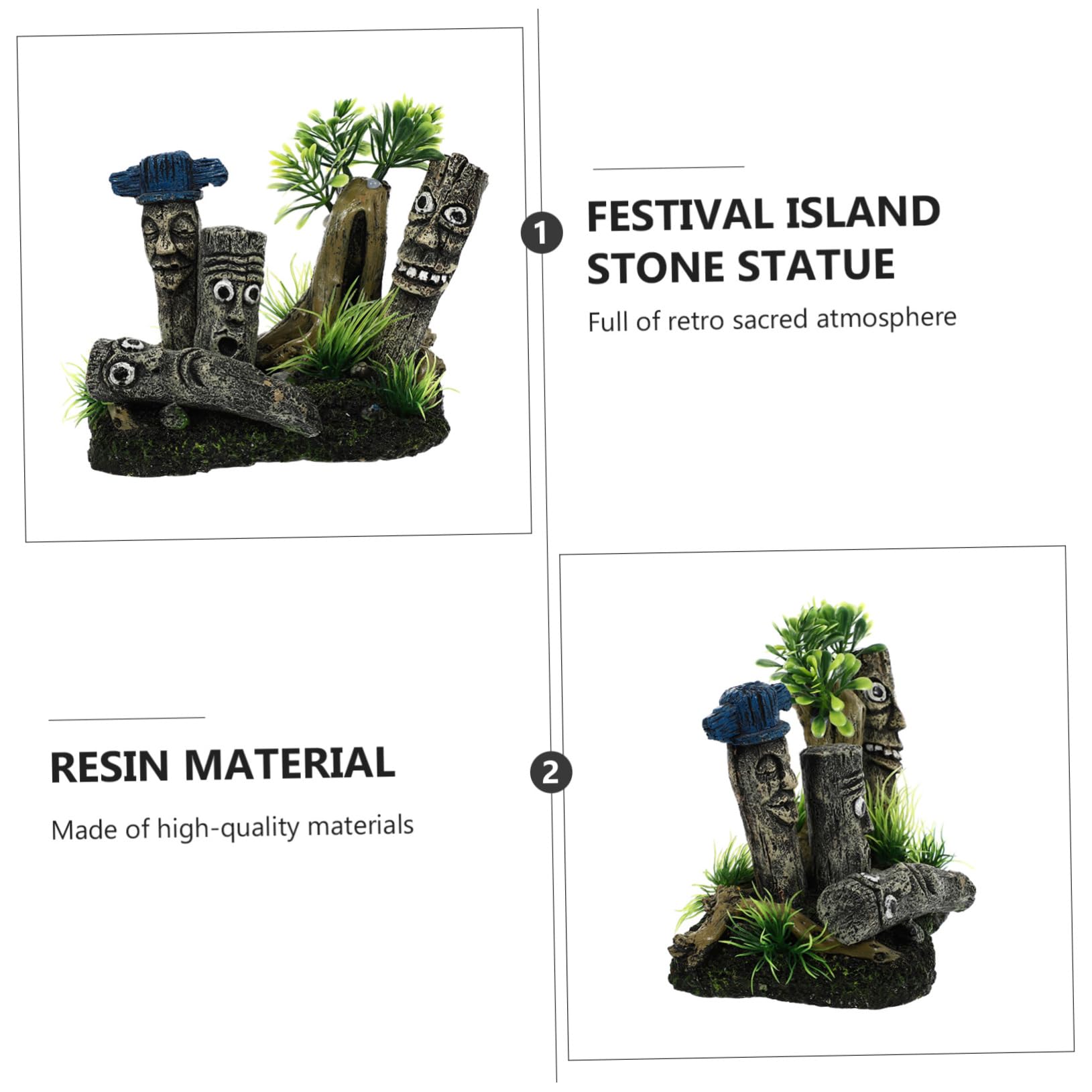 TOYANDONA 2 Piezas Pecera Paisajismo Decoración Cueva De Escondite del Acuario Decoración De Cuevas Artificiales Suministros Decorativos para Acuarios Pecera Falsa Resina