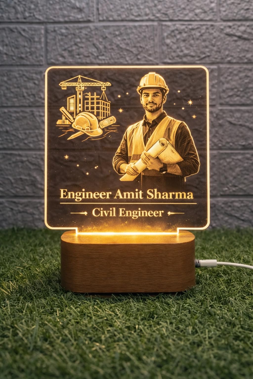 Personalized Photo LED Lamp - Custom Name & Gift -15