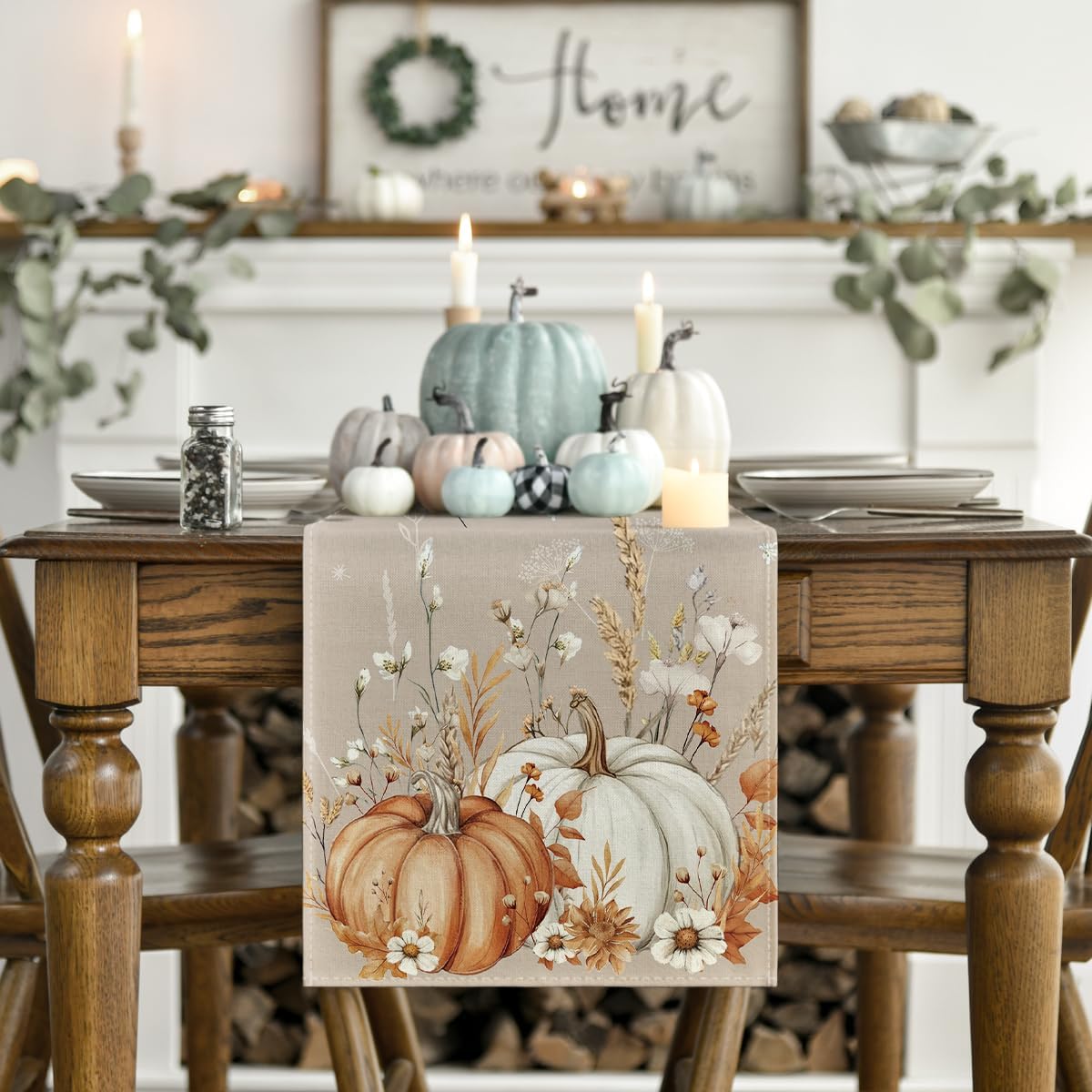 Artoid Mode 210 GSM Fall Table Runner Home Party Decor 13x60 Inch