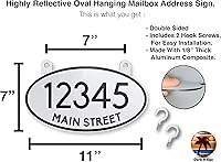 Vista 3 de Letrero reflectante para colgar en buzón de correo, doble cara