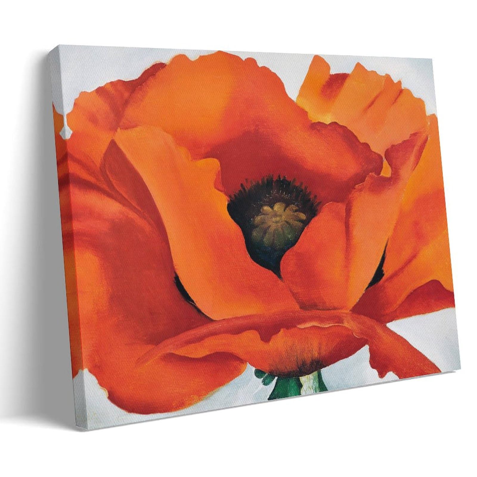 Georgia O'Keeffe Wall Art Prints Paintings Poster Red Poppies Art Canvas Painting Decor Wall Print Photo Home Modern Decoratives Frame 08x12inch(20x30cm)
