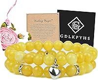 Vista 27 de 2Pcs Healing Crystal Bracelets for Women Handmade Beaded Bracelet Healing Prayers Crystal 8mm Natural Stone Beads Bracelet Stress Relief Get Well