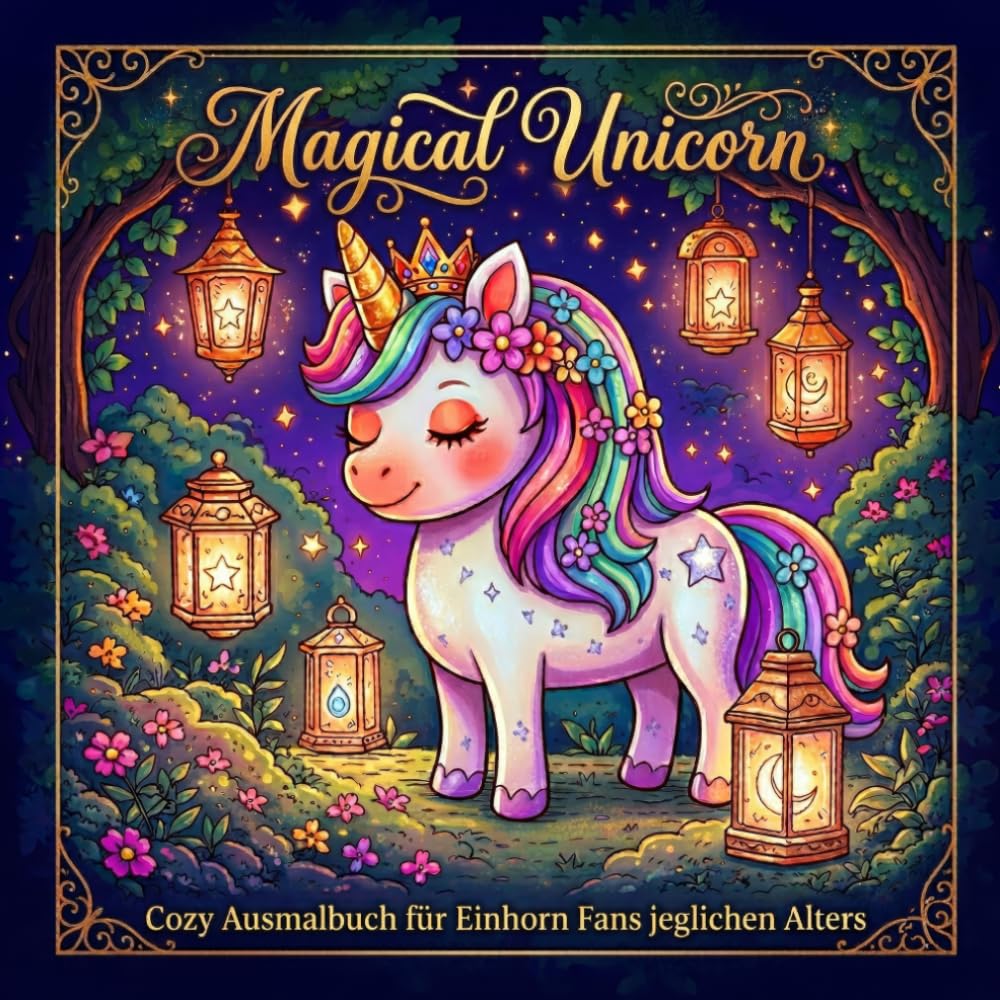„Magical Unicorn: Cozy Ausmalbuch für Einhorn Fans jeglichen Alters (Meine Einhorn-Malbücher)