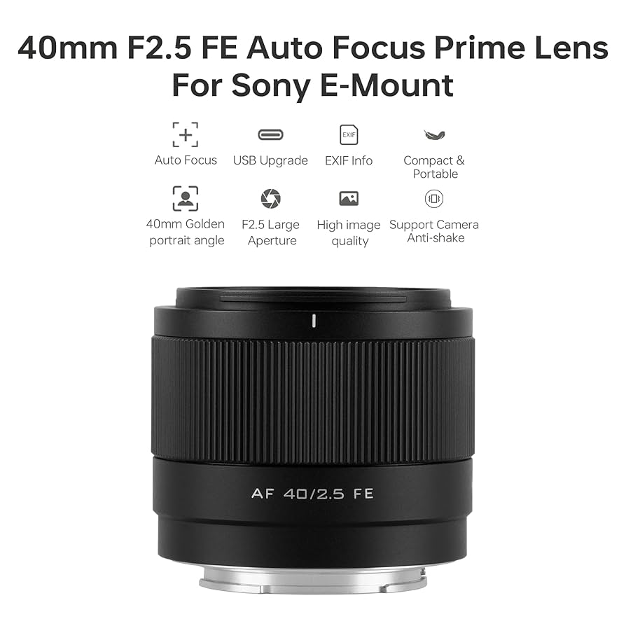 Amazon.com : VILTROX AF 40mm F2.5 FE Mount Lens for Sony