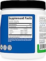 Vista 5 de Nutricost BCAA en polvo (manzana verde) 30 porciones, vegetariano, sin OMG, sin gluten, óptima relación 211